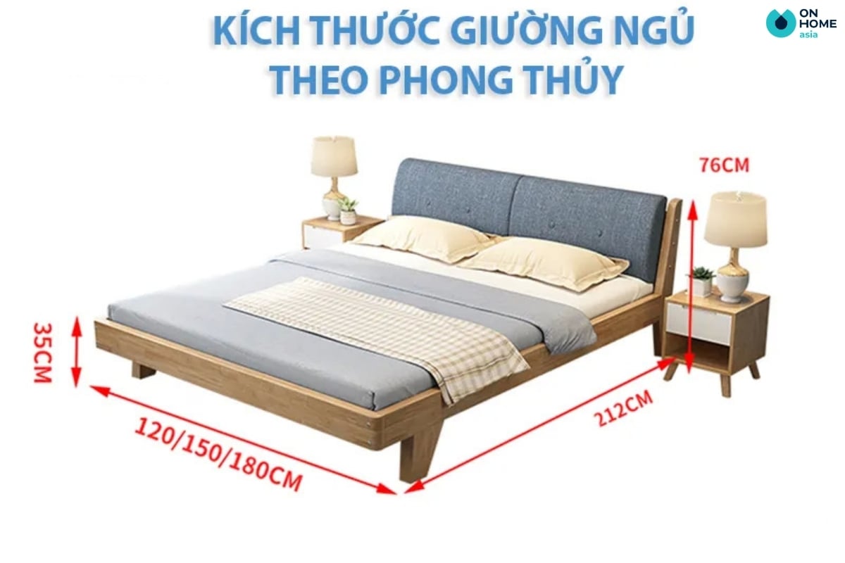 Kích thước giường ngủ đúng phong thủy