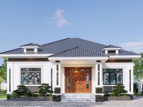 Nhà cấp 4 mái Nhật 4 ngủ tại Hưng Yên | CN2448