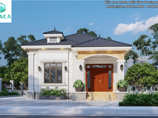 Nhà mái Nhật cấp 4 tân cổ điển 2 ngủ tại Ninh Bình | CN2450