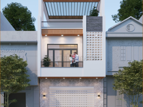 Mẫu nhà phố 3 tầng hiện đại đẹp ấn tượng tại Thái Bình | P24102