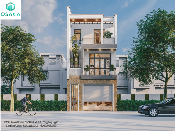 Cập nhật mẫu nhà phố 2 tầng 1 tum hiện đại sang trọng tại Hà Nam | P24133