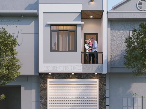 Mẫu nhà phố 2 tầng 1tum đẹp mê mẩn tại Hà Nội | P2469